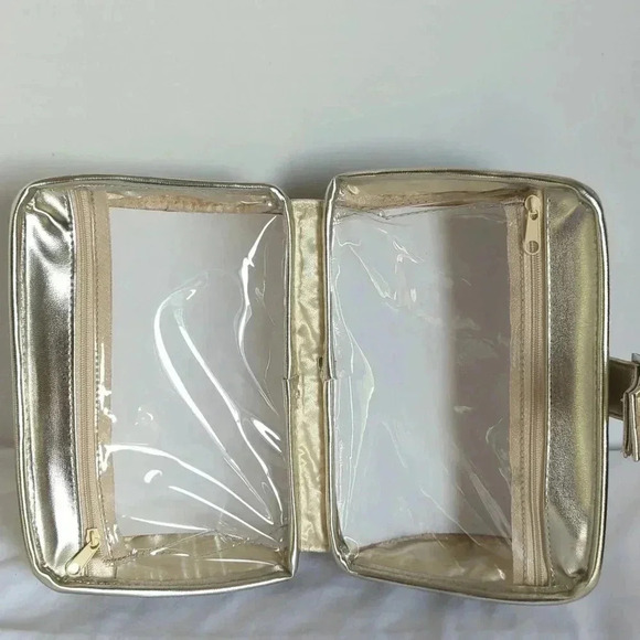 Snap close 2 sided zip close organizer with gem buckle - Picture 3 of 7